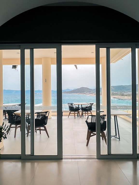 Balos Beach Hotel Restaurant view