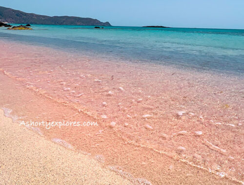 Elafonisi Beach Pink sand beach in Crete Island Greece