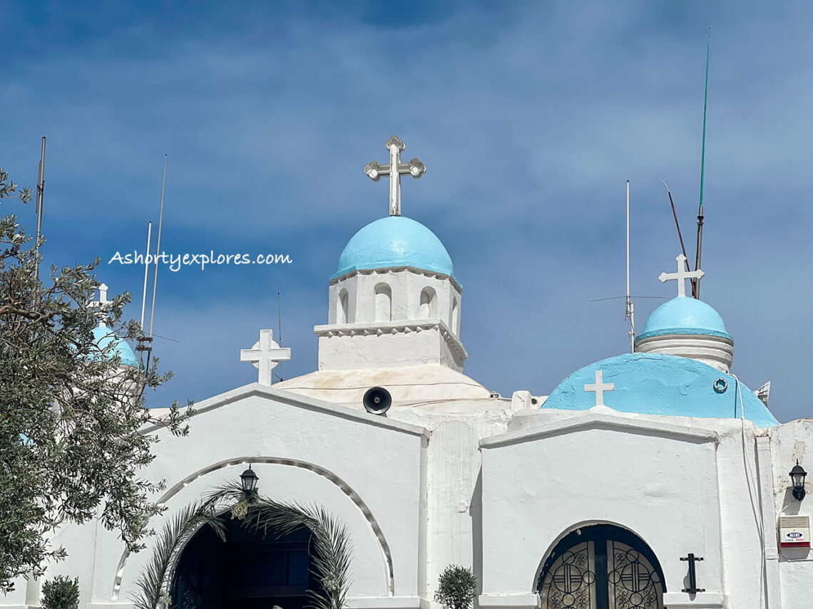 Lycabettus Hil blue roof church