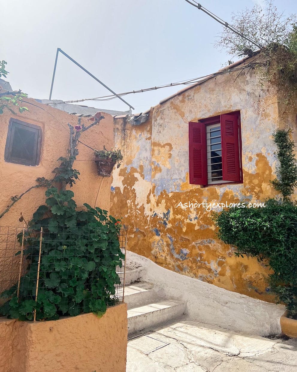 Anafiotika Athens colourful houses