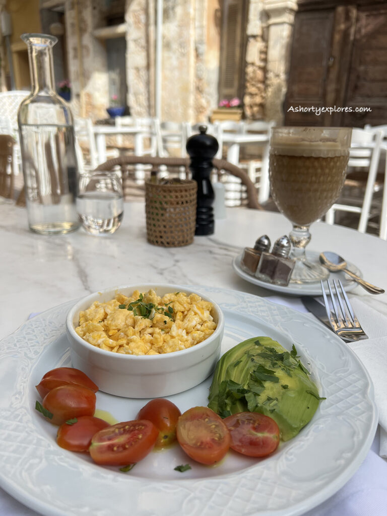 Greece crete story Chania breakfast