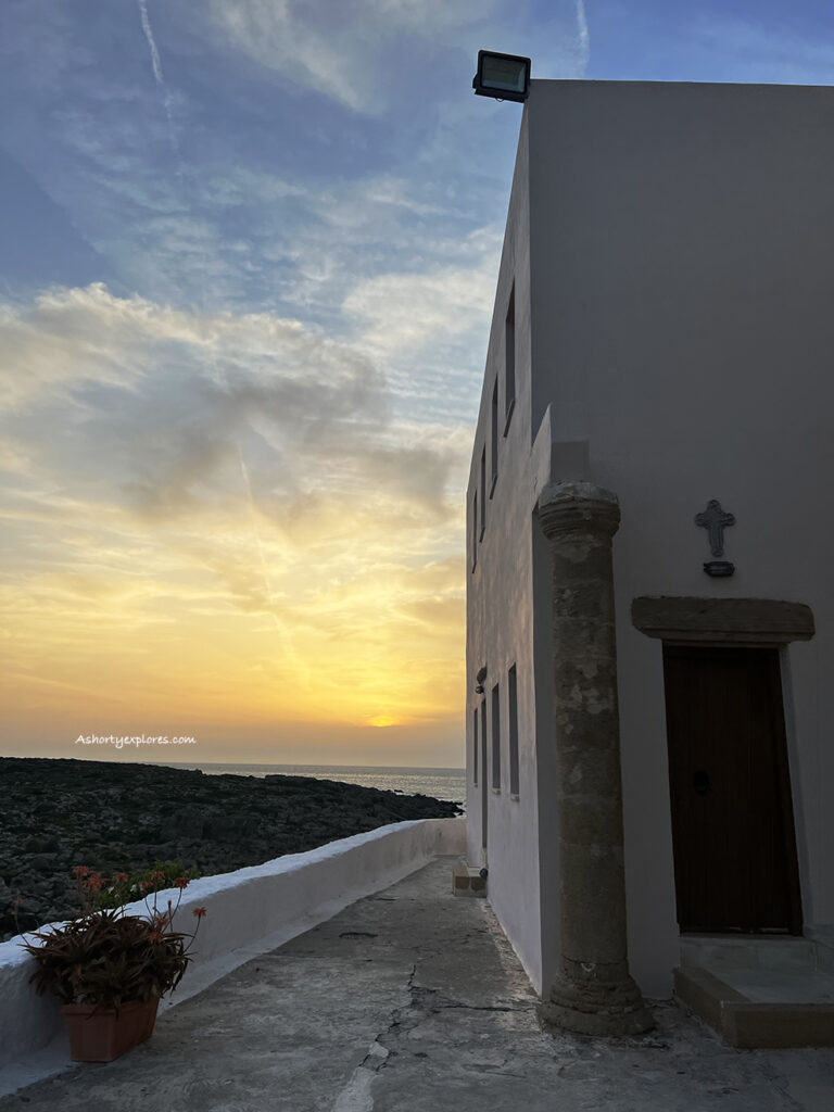 sunset point Chrysoskalitissa Monastery Crete