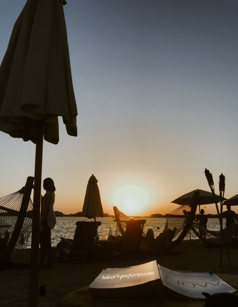 Dubai beach sunset koko bay