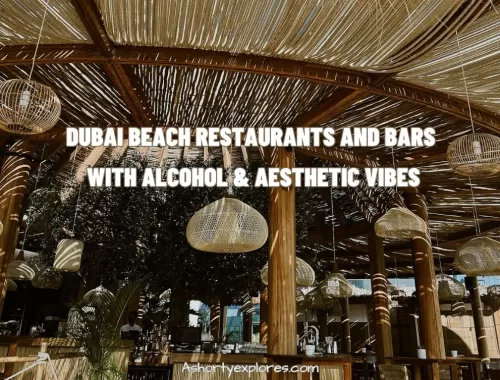 aesthetic dubai beach bar and restaurants with alcohol