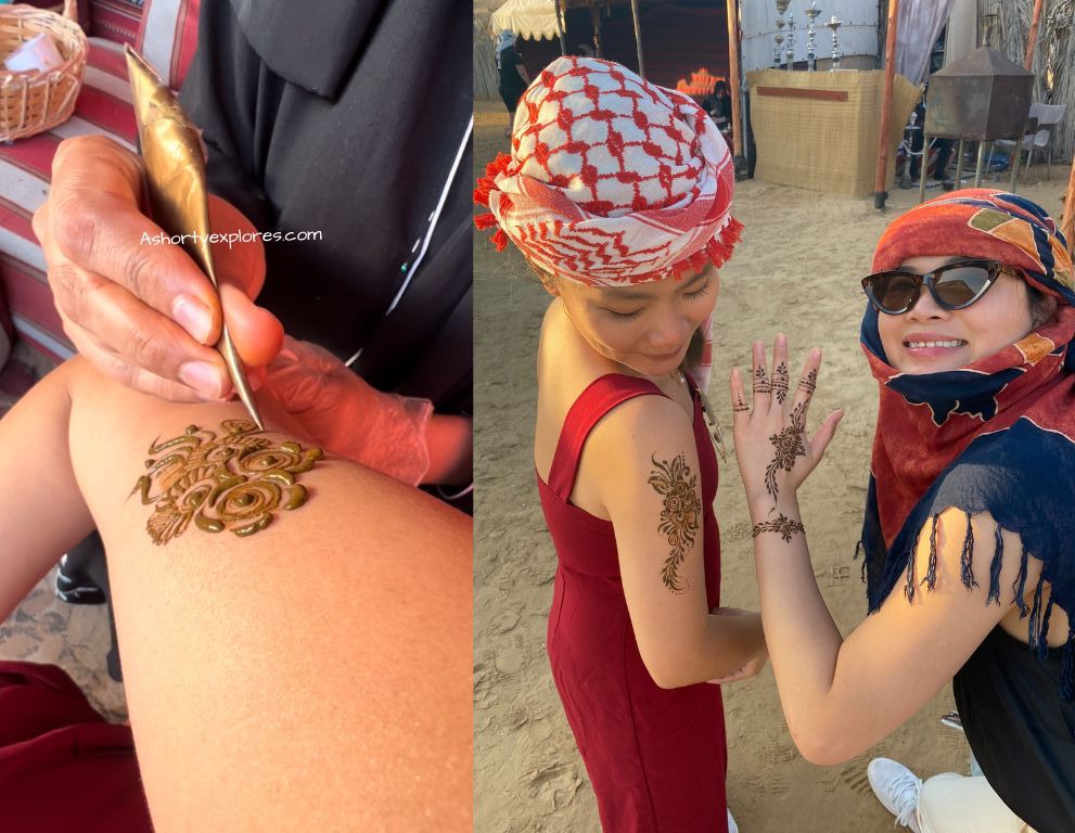 henna painting dubai desert safari