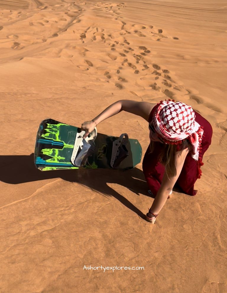 sandboarding dubai desert safari tour
