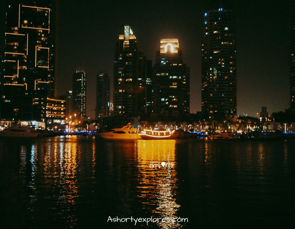 Dubai Marina Walk night view