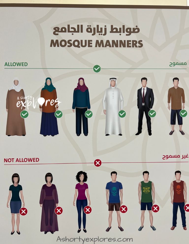 Sheikh Zayed Grand Mosque Abu Dhabi dress code