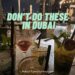Don't do in Dubai
