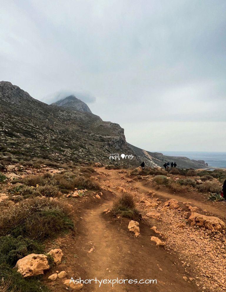 Balos Beach hiking path