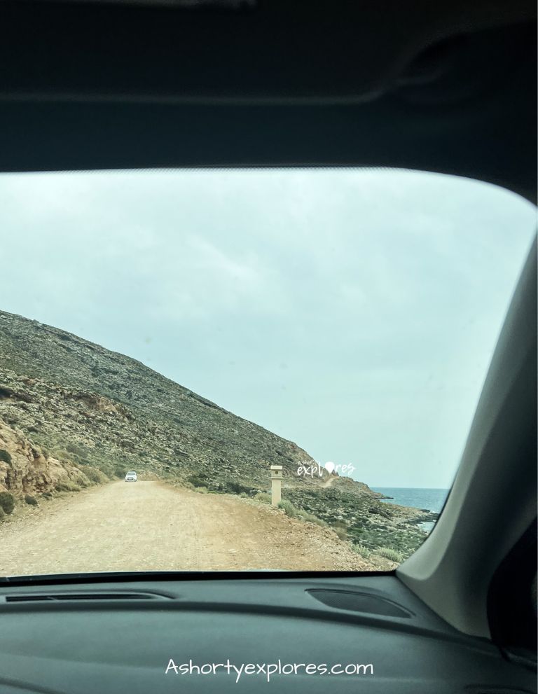 Driving to Balos Beach crete