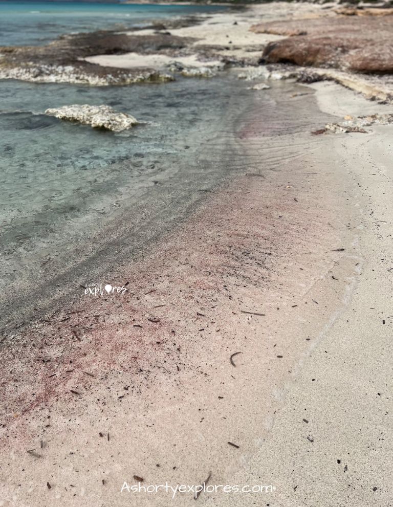 Pink sand Balos Beach Crete