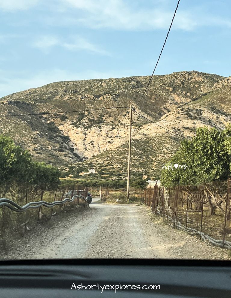 driving to Kedrodasos Beach from Elafonisi Beach