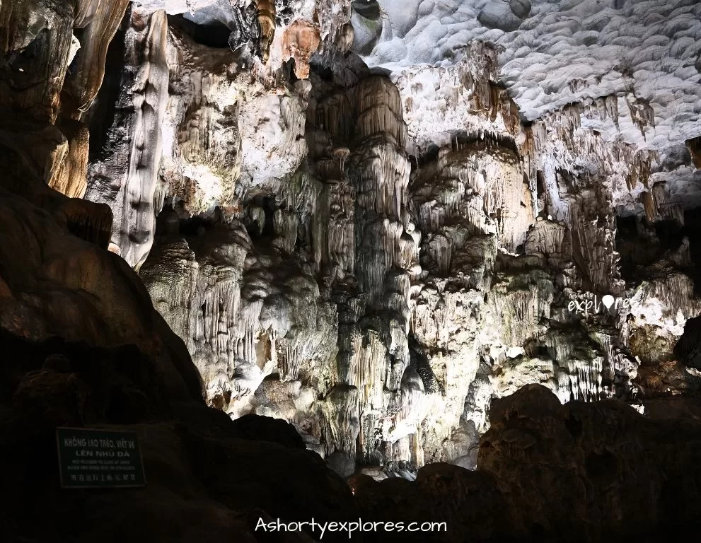 下龍灣天宮洞鐘乳石Halong bay Thien Cung Cave stalactite photo