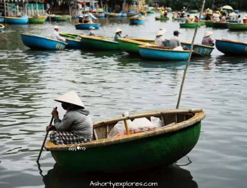 Hoi An coconut forest basket boat 越南會安水椰林竹籃船