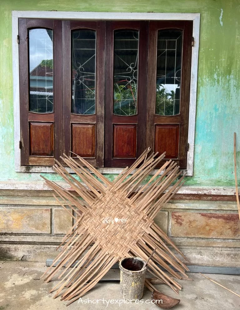 會安竹籃船製作Hoi An basket boat