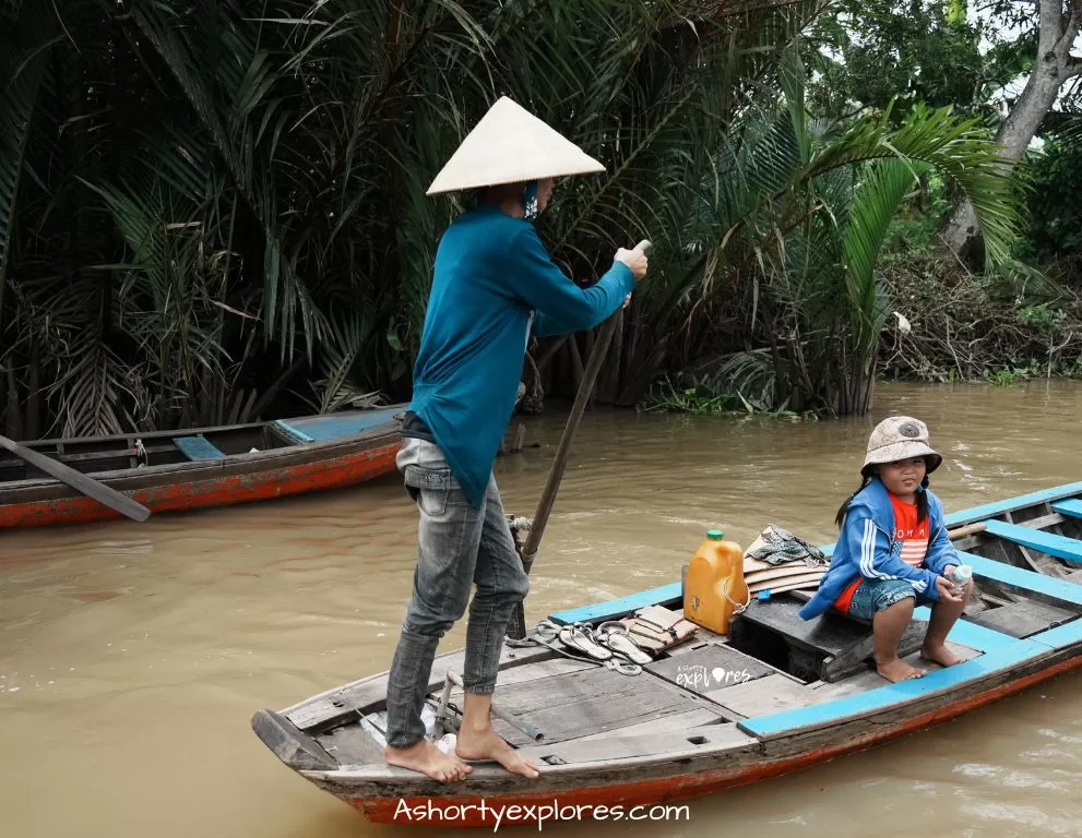 湄公河舢板船Mekong Delta sampan boat