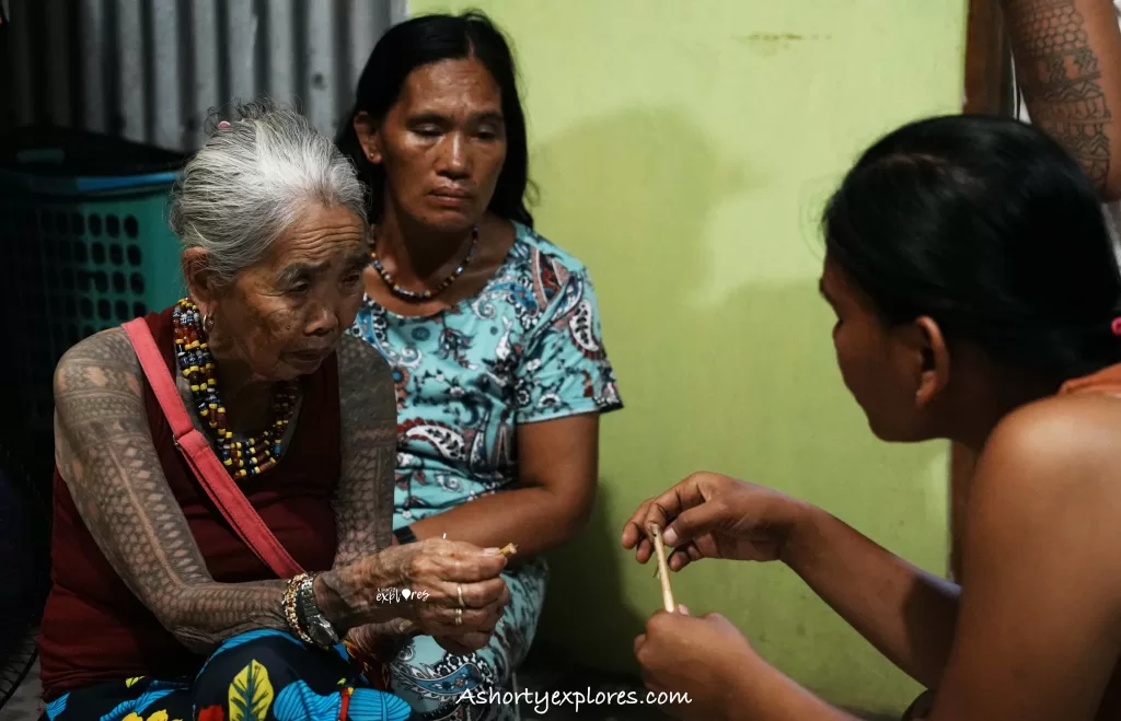 Apo Whang Od taught her relative to do the tattoo