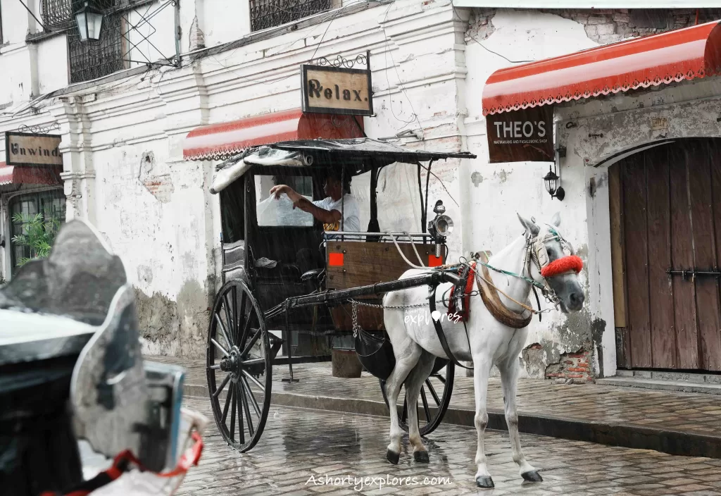 horse-drawn carriage kalesa in Vigan city, Philippines