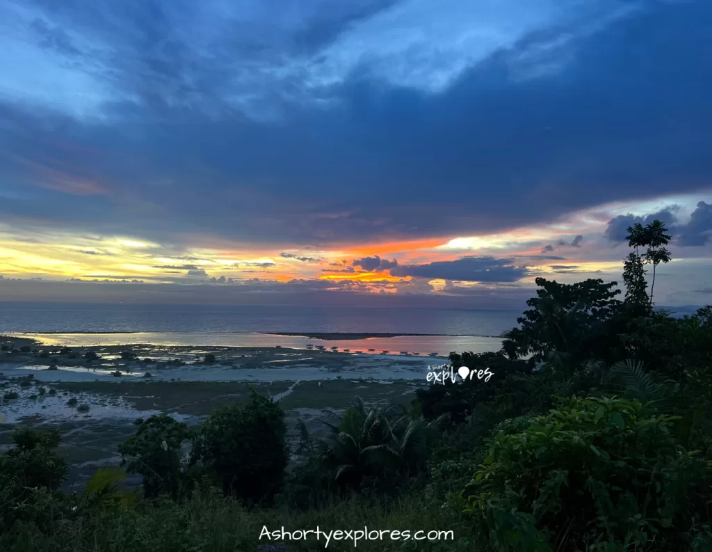 sunset at The Majestic Loon Coral Garden