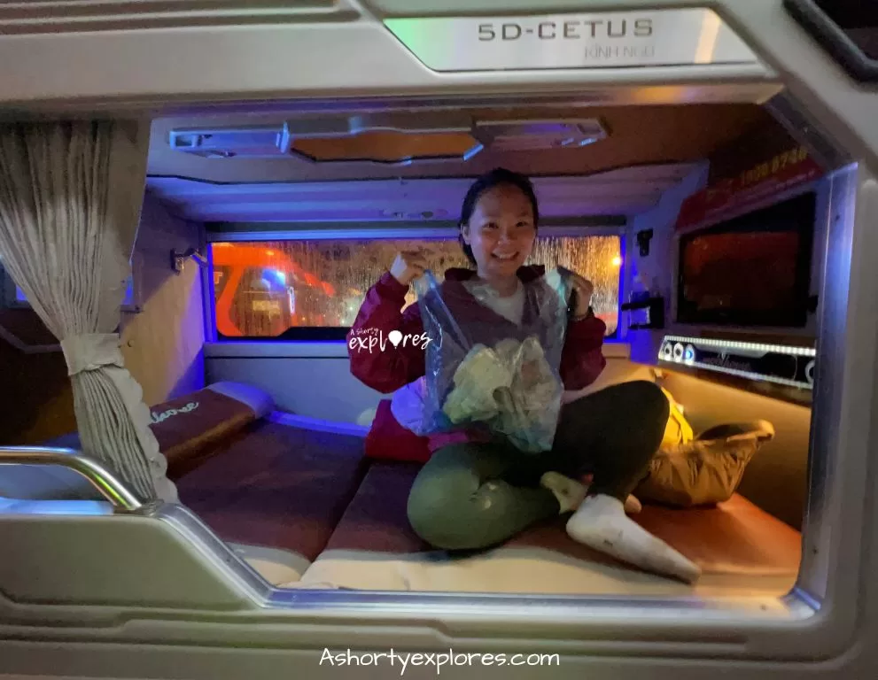 VIP cabin sleepr bus in Vietnam (from Sapa to Hanoi)