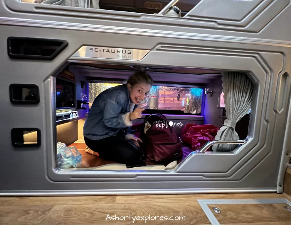 vietnam VIP sleeper bus cabin