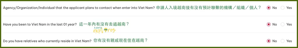 Vietnam e-visa Information about the trip