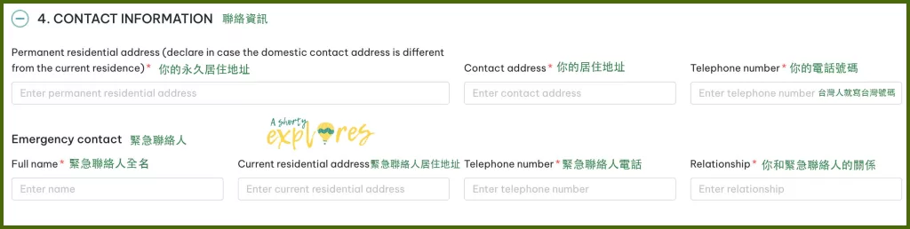 contact information