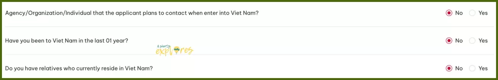 Vietnam e-visa Information about the trip 2