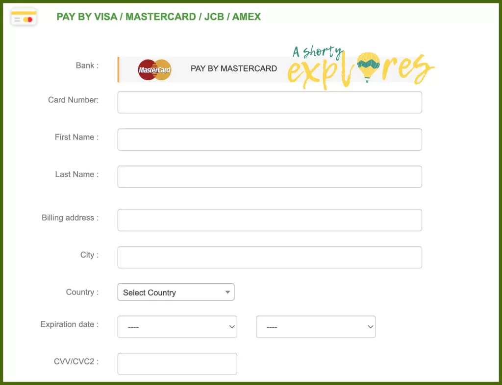 credit card information