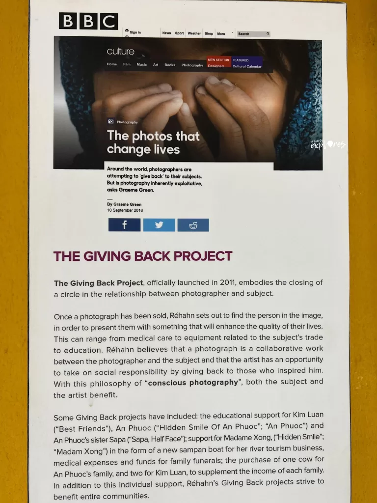 French photographer Réhahn giving back project in Vietnam
