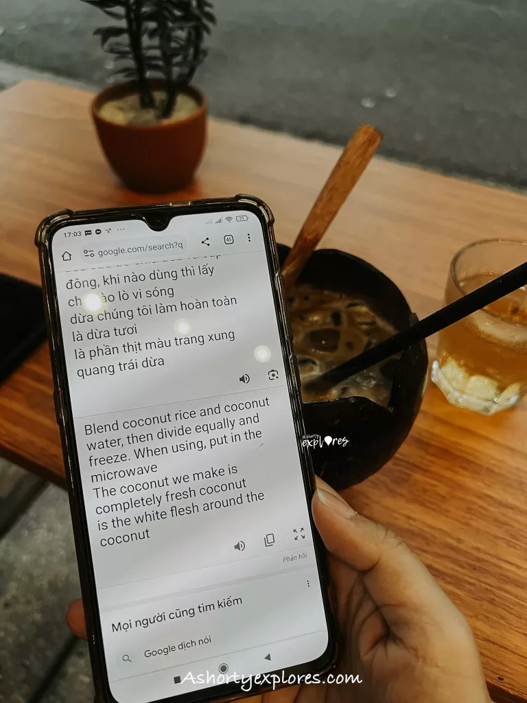 Coconut coffee in Hoi An Vietnam