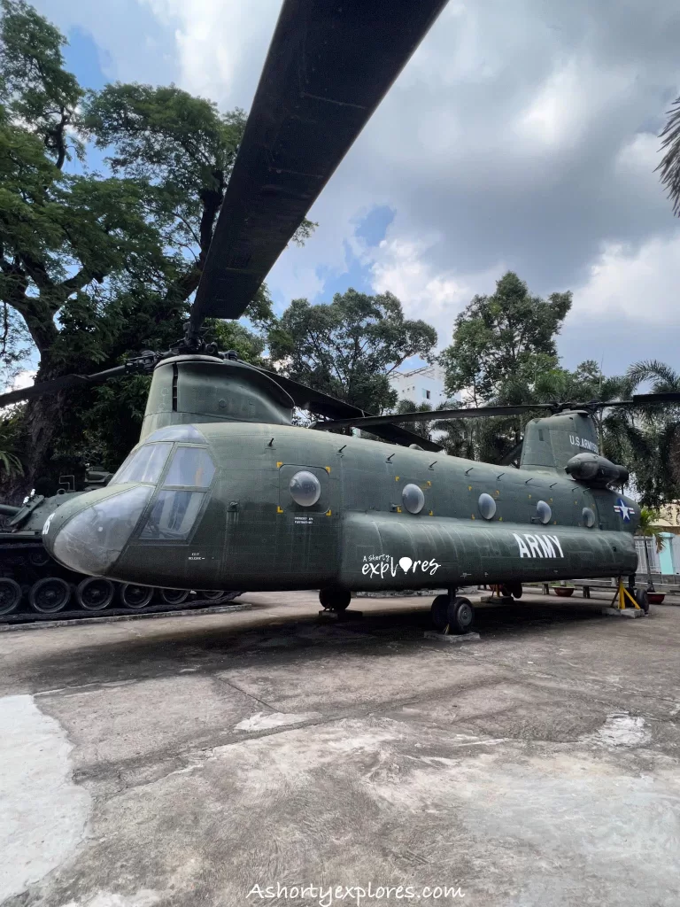U.S. military hardwares at War Remnants Museum