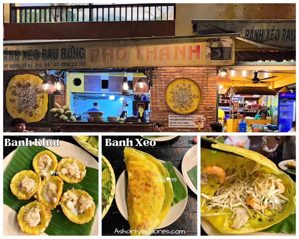 Vietnamese restaurant for banh xeo and banh khot in Ho Chi Minh City