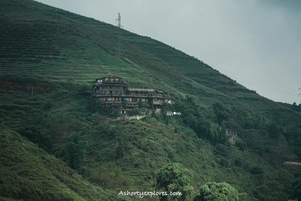 House and rice terrace in Sapa Vietnam