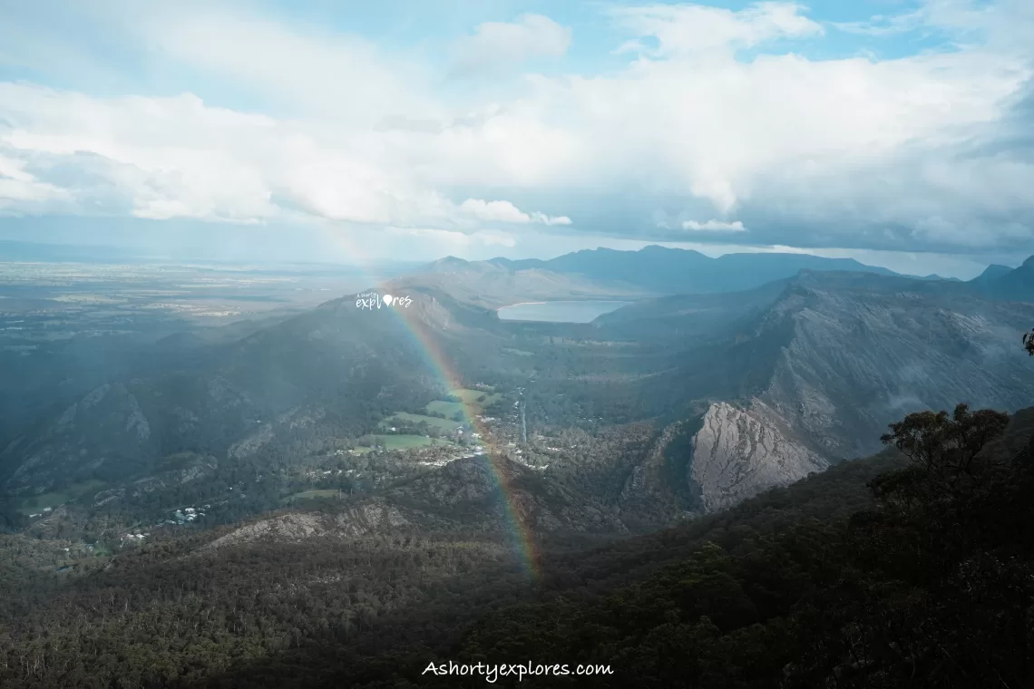 Grampians Boroka Lookout rainbow photo
