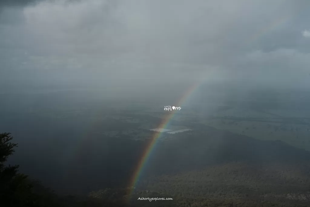 Grampians Boroka Lookout rainbow photo